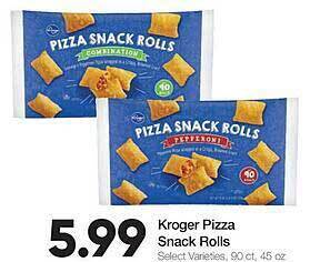 Ruler Foods Kroger pizza snack rolls offer