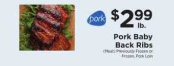 ShopRite Pork baby back ribs offer