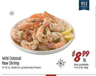 Sprouts Farmers Market Wild colossal raw shrimp offer