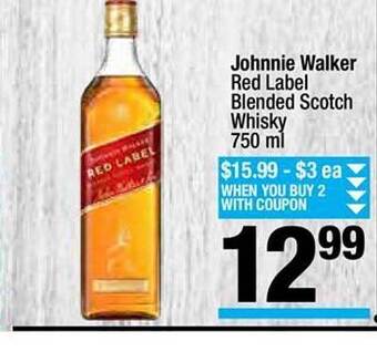 Super King Markets Johnnie walker red label blended scotch whisky offer