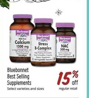 Sprouts Farmers Market Bluebonnet best selling supplements offer