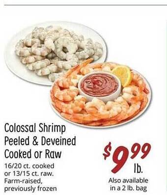 Sprouts Farmers Market Colossal shrimp peeled & deveined cooked or raw offer