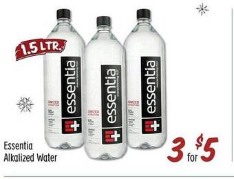 Sprouts Farmers Market Essentia alkalized water offer