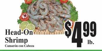 Baja Ranch Head-on shrimp offer
