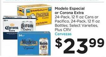 Food 4 Less Modelo especial or corona extra offer