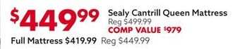 Big Lots Sealy cantrill queen mattress offer