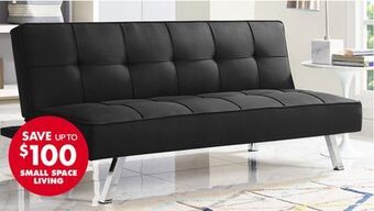 Big Lots Corey convertible black sofa offer