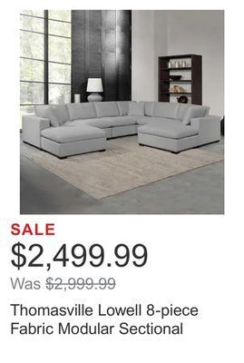 Costco Thomasville lowell 8-piece fabric modular sectional offer