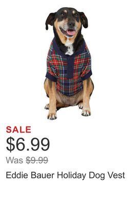 Costco Eddie bauer holiday dog vest offer