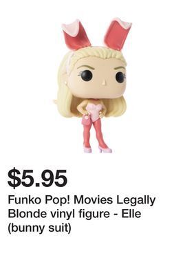 Five Below Funko pop! movies legally blonde vinyl figure - elle (bunny suit) offer
