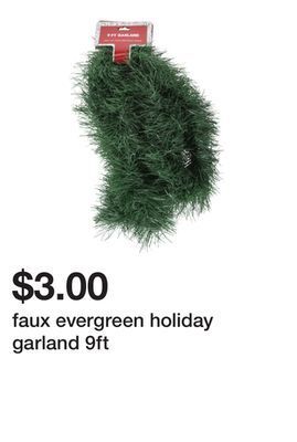 Five Below Faux evergreen holiday garland 9ft offer