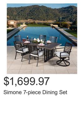 Costco Simone 7-piece dining set offer