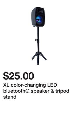 Five Below Xl color-changing led bluetooth® speaker & tripod stand offer