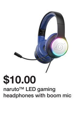 Five Below Naruto™ led gaming headphones with boom mic offer