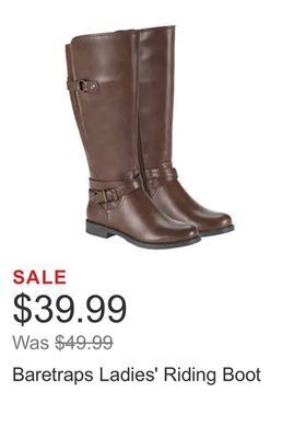 Costco Baretraps ladies' riding boot offer