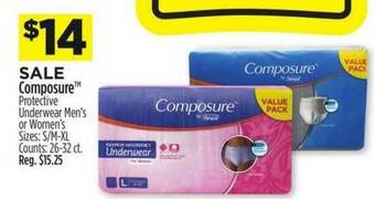 Dollar General Composure Protective Underwear Men's Or Women's offer