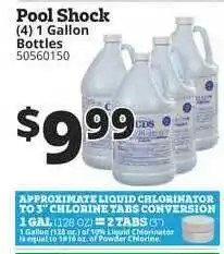 Rural King Pool Shock (4) 1 Gallon Bottles offer