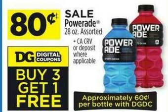 Dollar General Powerade 28 Oz. offer