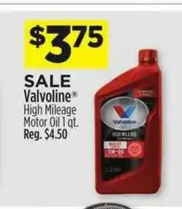 Dollar General Valvoline High Mileage Moror Oil 1 Qt. offer