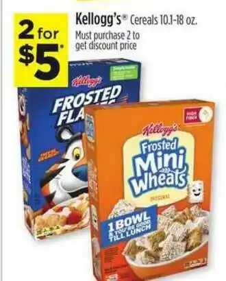 Dollar General Kellogg's Cereals 10.0-18 Oz. offer