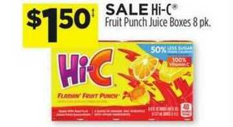 Dollar General Hi-c Fruit Punch Juice Boxes 8 Pk. offer