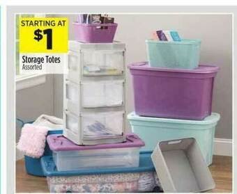 Dollar General Storage Totes offer