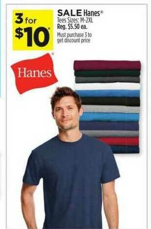 Dollar General Hanes Tees offer