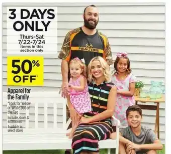 Dollar General Apparel For The Family offer