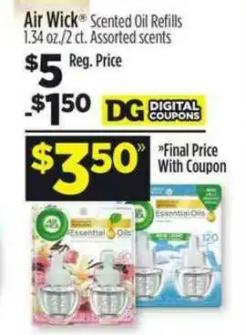 Dollar General Air Wick Scented Oil Refills 1.34 Oz.-2 Ct. offer