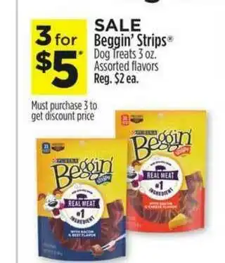 Dollar General Beggin' Strips Dog Treats 3 Oz. offer
