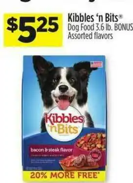 Dollar General Kibbless 'n Bits Dog Food 3.6 Lb. offer