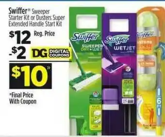 Dollar General Swiffer Sweeper Starter Kit Or Dusters Super Extended Handle Start Kit offer
