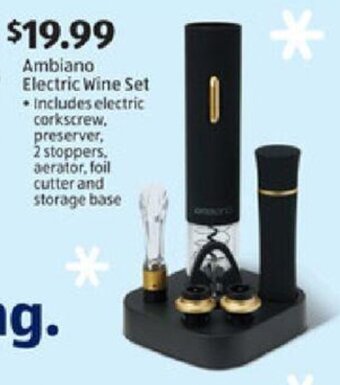 Aldi Ambiano Electric Wine Set offer