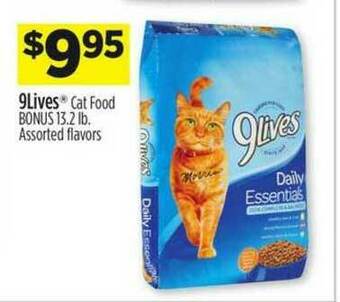 Dollar General 9lives Cat Food offer