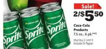 Family Dollar Coca-cola Products 7.5 Oz., 6 Pk. offer