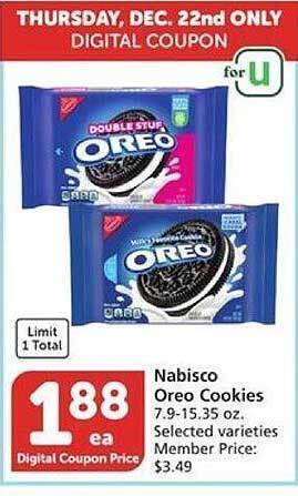 Vons Nabisco oreo cookies offer