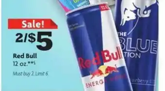 Family Dollar Red Bull 12 Oz. offer
