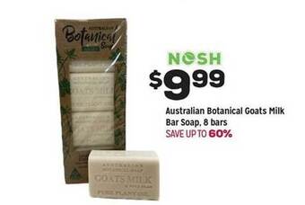Grocery Outlet Australian botanical goats milk bar soap offer