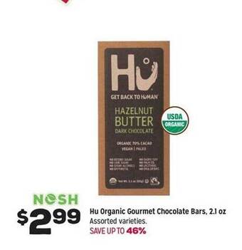 Grocery Outlet Hu organic gourmet chocolate bars offer