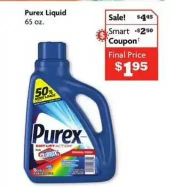 Family Dollar Purex Liquid 65 Oz. offer