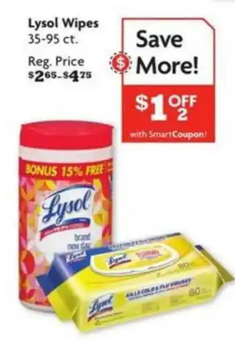 Family Dollar Lysol Wipes 35-95 Ct. offer
