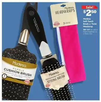 Family Dollar Modesa Soft Touch Brush Or Twist Headwrap offer