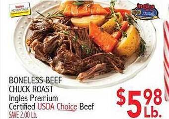 Ingles Markets Boneless beef chuck roast offer