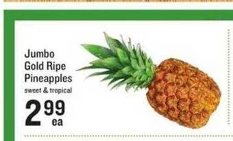Lowes Foods Jumbo gold ripe pineapples offer
