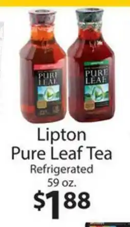 Family Fare Lipton Pure Leaf Tea Refrigerated 59 Oz. offer