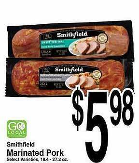 Super Saver Smithfield marinated pork offer
