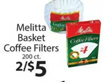 Family Fare Melitta Basket Coffee Filters 200 Ct. offer