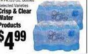 Crisp & clear water