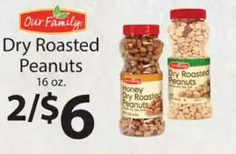 Family Fare Our Family Dry Roasted Peanuts 16 Oz. offer