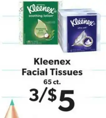 Family Fare Kleenex Facial Tissues 65 Ct. offer
